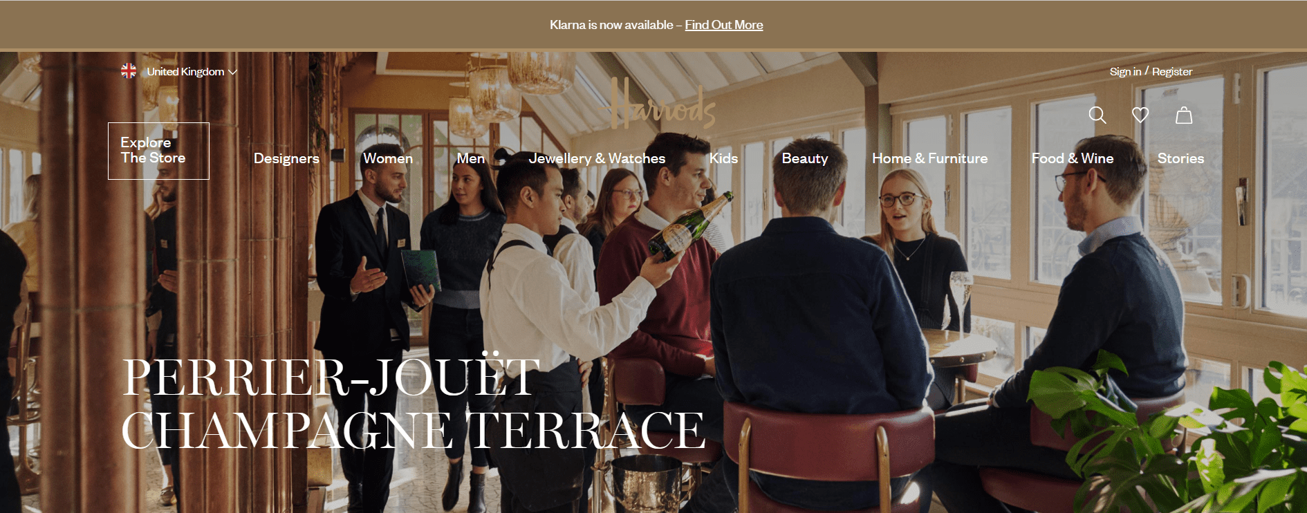 Perrier-Jouët Champagne Terrace at Harrods