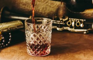 Whiskey Bottle and a Glass