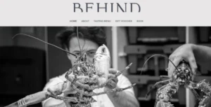 Behind