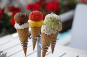 Cupcakes shaped cream cones