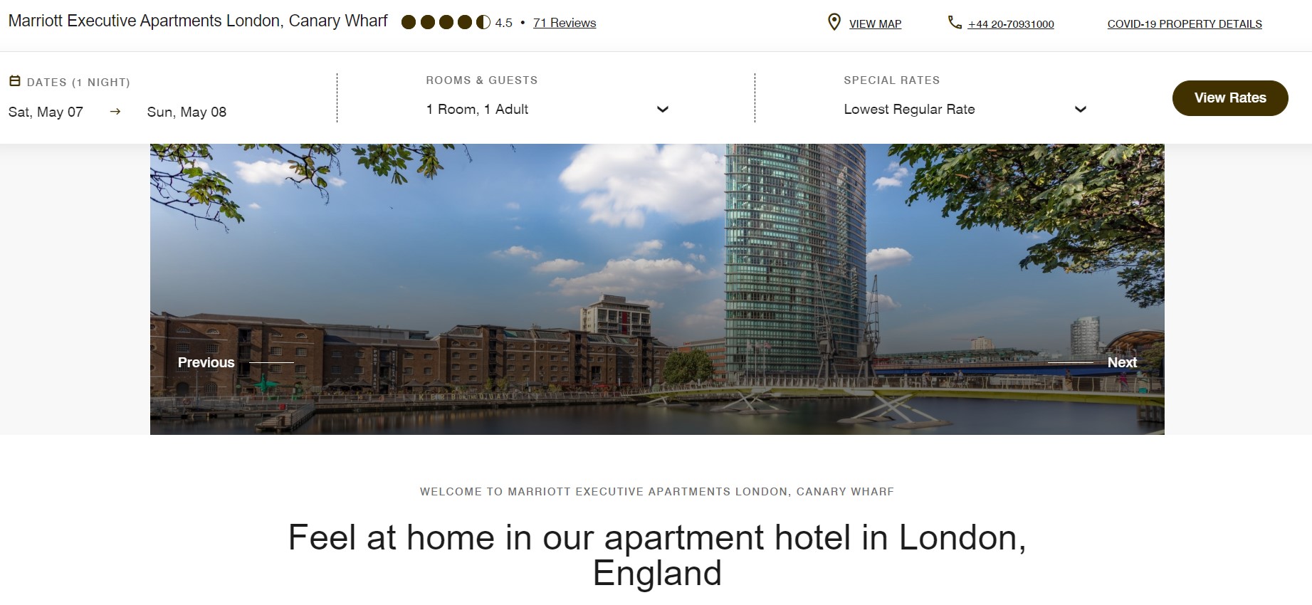 London Marriott Hotel West India Quay