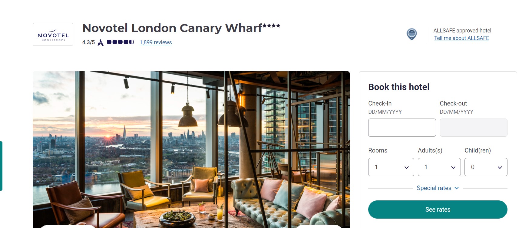 Novotel London Canary Wharf Hotel