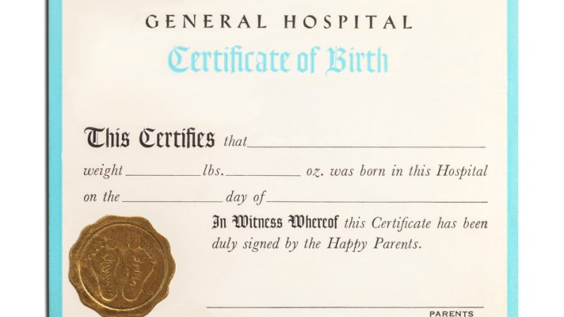 birth certificate replacement number