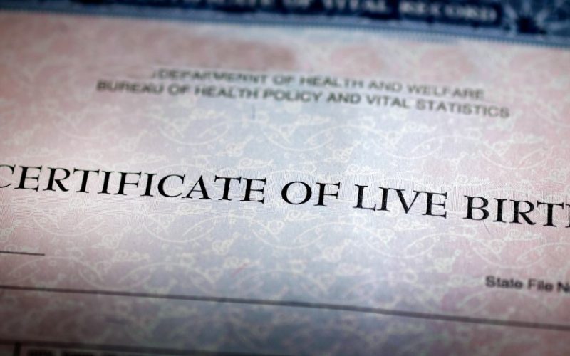 where is the birth certificate number