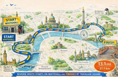 London Landmarks Half Marathon 2026 Date Route Charity Places LLHM 2026 Route 380x250 